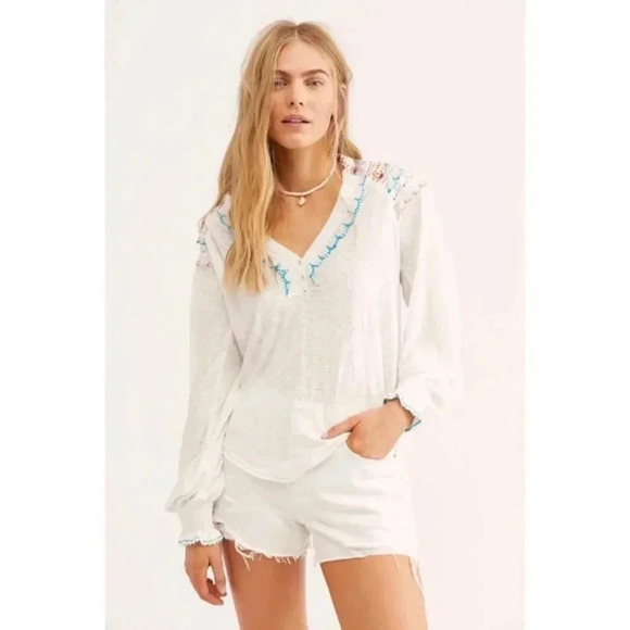 Free People Siesta Fiesta Embroidered Tunic Top - Picture 3 of 3